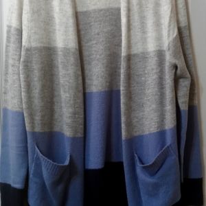 Serra Long Cardigan-XL Gray/Blue